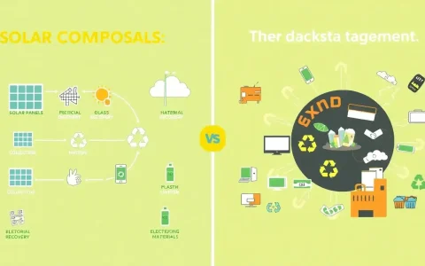 How does the disposal of solar panels compare to other types of electronic waste