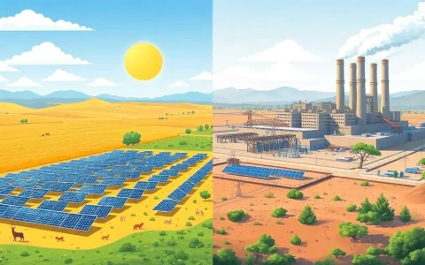 How does the land use required for photovoltaic systems compare to that needed for fossil fuel-based power plants