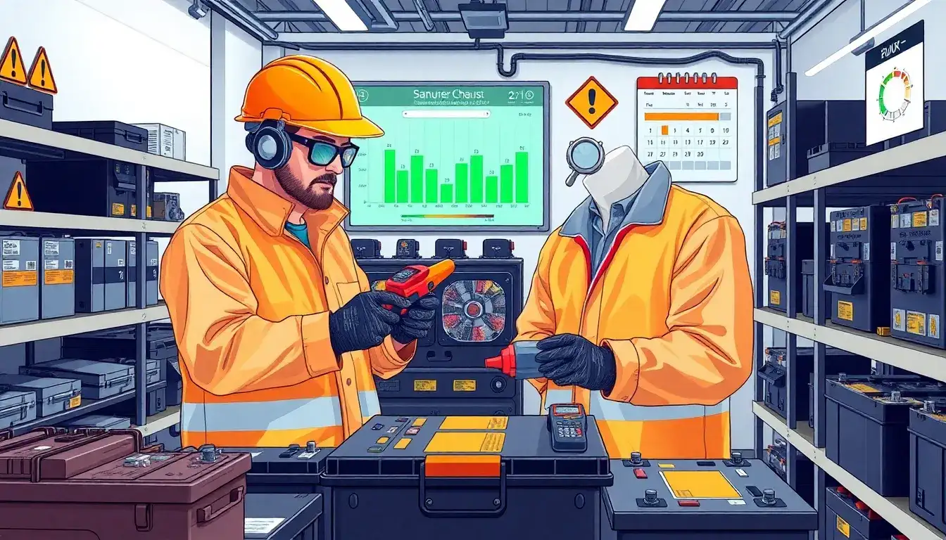 How often should lithium-ion batteries be inspected