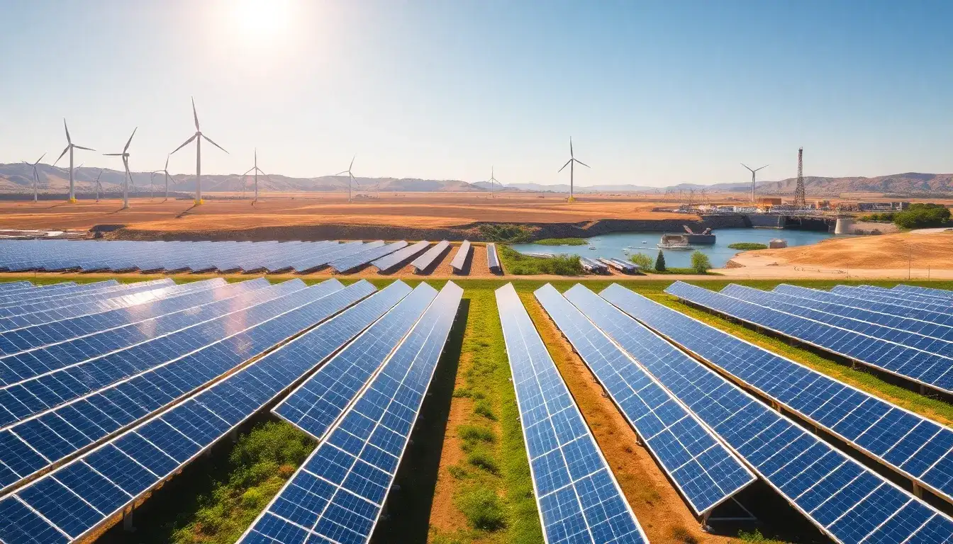 How does the land use efficiency of solar panels compare to other renewable energy sources