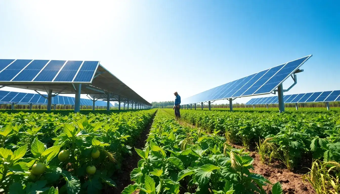 How does agrivoltaics impact crop yields