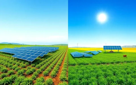 How does the land use for different types of solar farms (e.g., fixed-tilt vs. tracking) compare