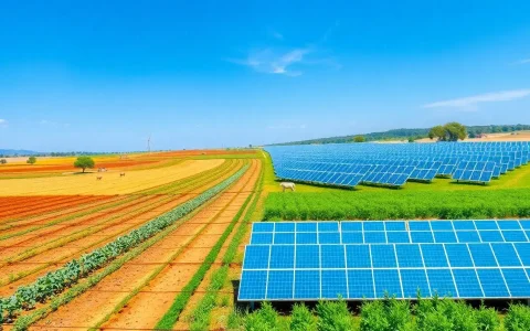 How does the land use for solar farms affect local agriculture