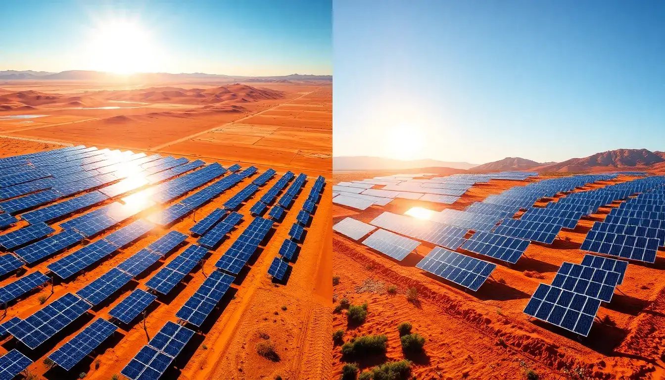 Are there specific regions where fixed-tilt solar farms are more prevalent than tracking systems