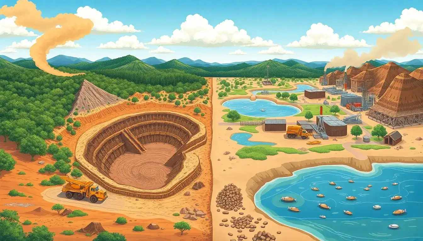 What are the environmental impacts of the raw material extraction needed for solar panel production