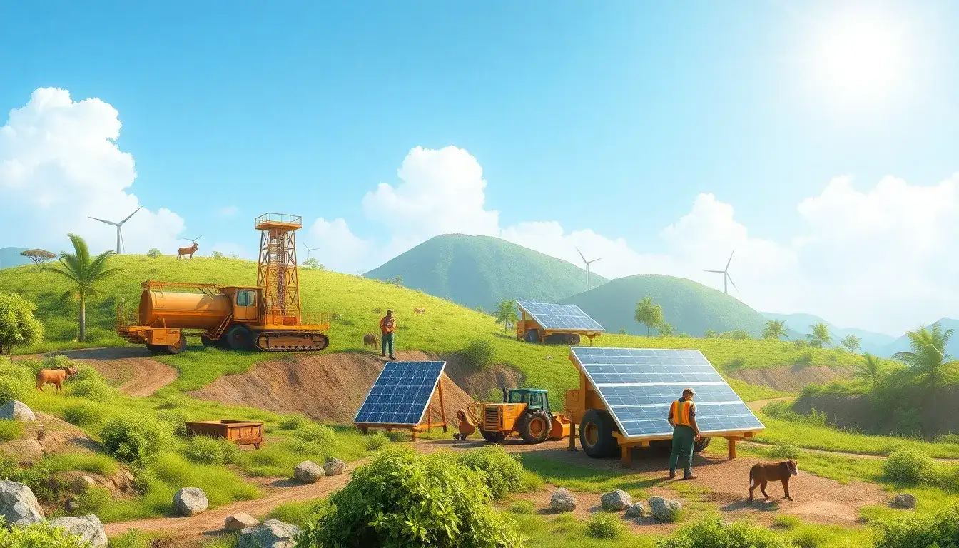 How can the mining process for solar panel materials be made more environmentally friendly