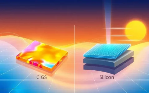 How do copper indium gallium selenides compare to silicon in terms of efficiency