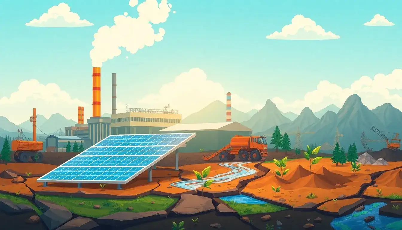 What are the main environmental challenges associated with solar panel production