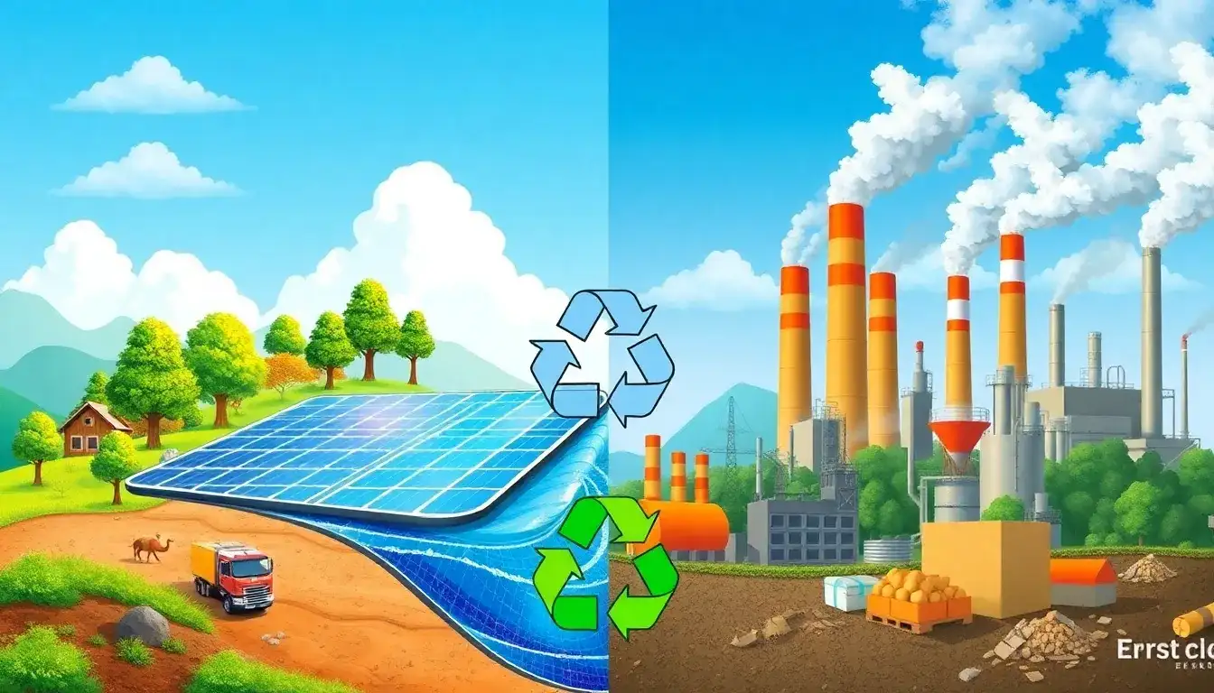 How do the materials used in solar panels impact their overall environmental sustainability