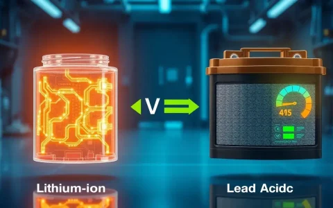 How do lithium-ion batteries compare to lead-acid batteries in terms of energy efficiency