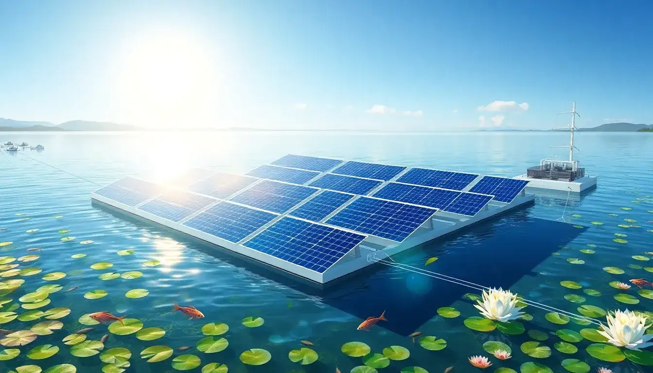 How do floating solar panels work