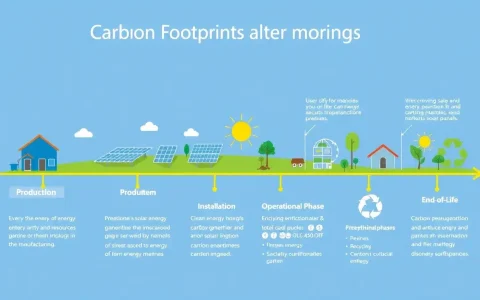 How does the carbon footprint of solar panels change over their lifespan