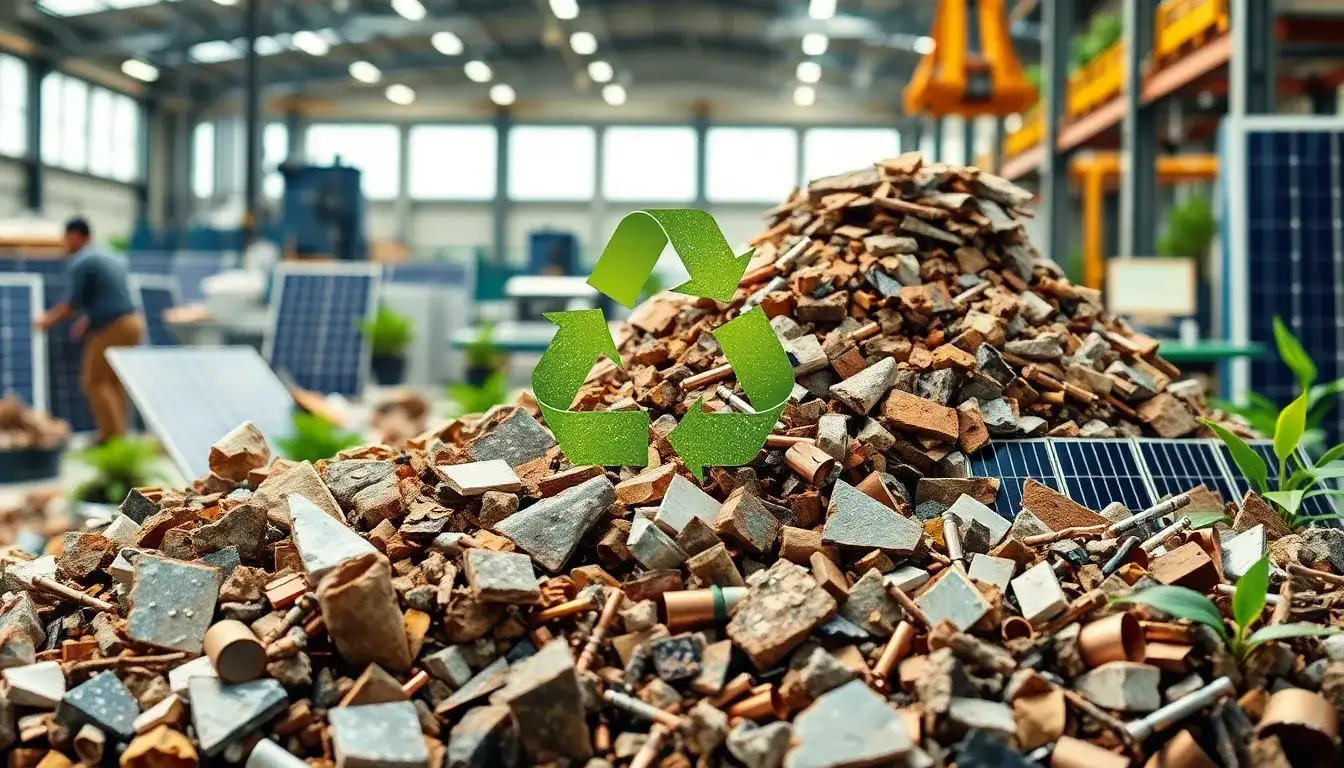 What materials are typically recovered from recycled solar panels