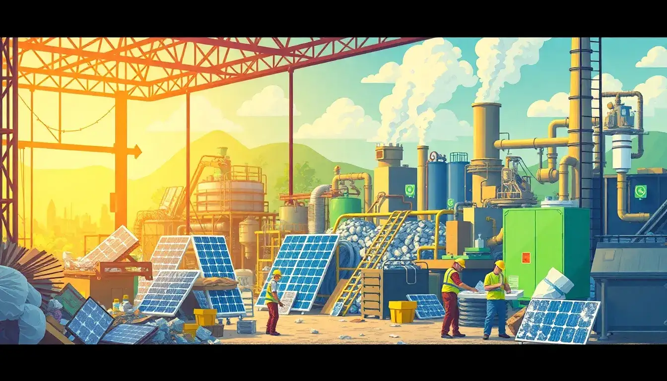 What are the main challenges faced by solar panel recycling companies