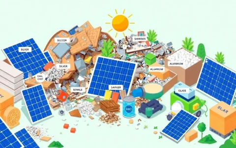 What materials are most commonly recovered from recycled solar panels