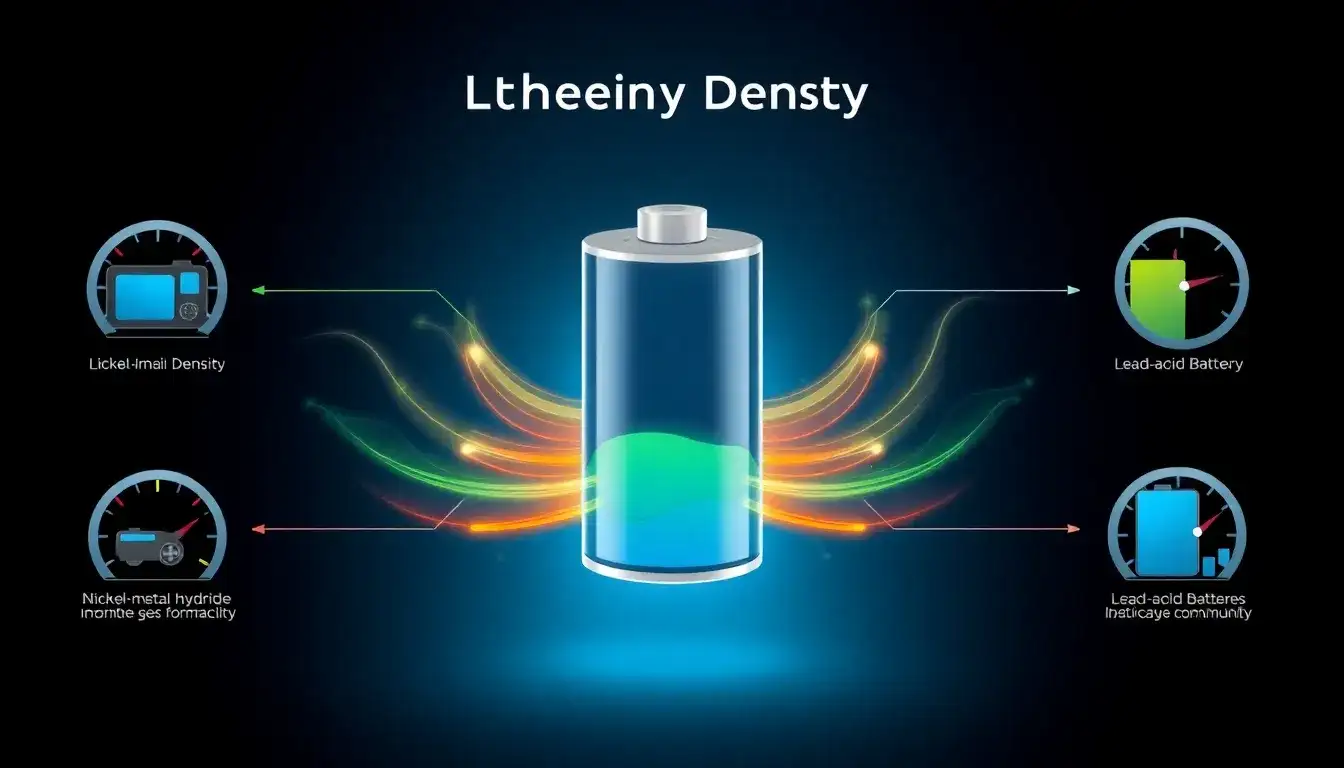 How does the energy density of lithium-ion batteries compare to other battery types