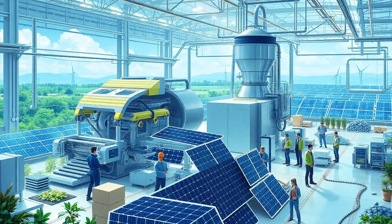 Are there any companies leading in solar panel recycling technology