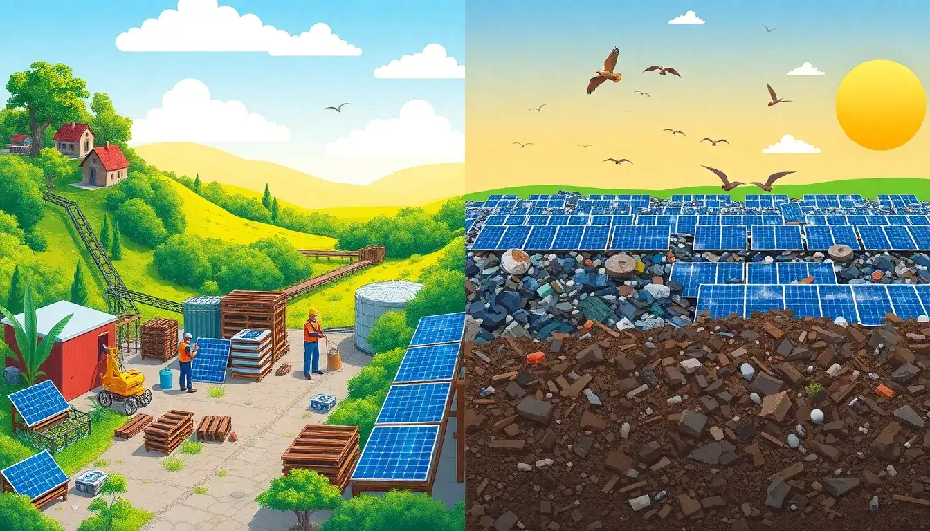 What are the long-term benefits of recycling solar panels over landfilling