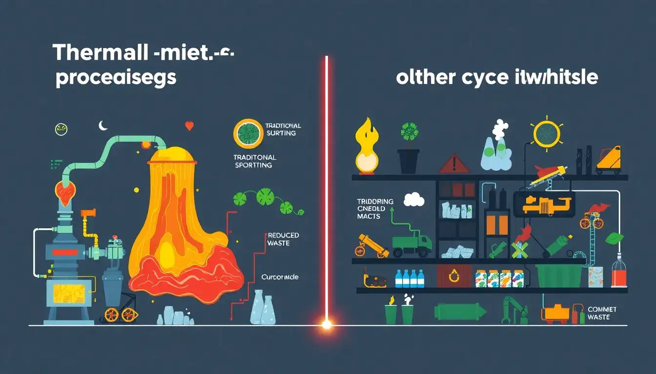 How does thermo-mechanical treatment compare to other recycling methods