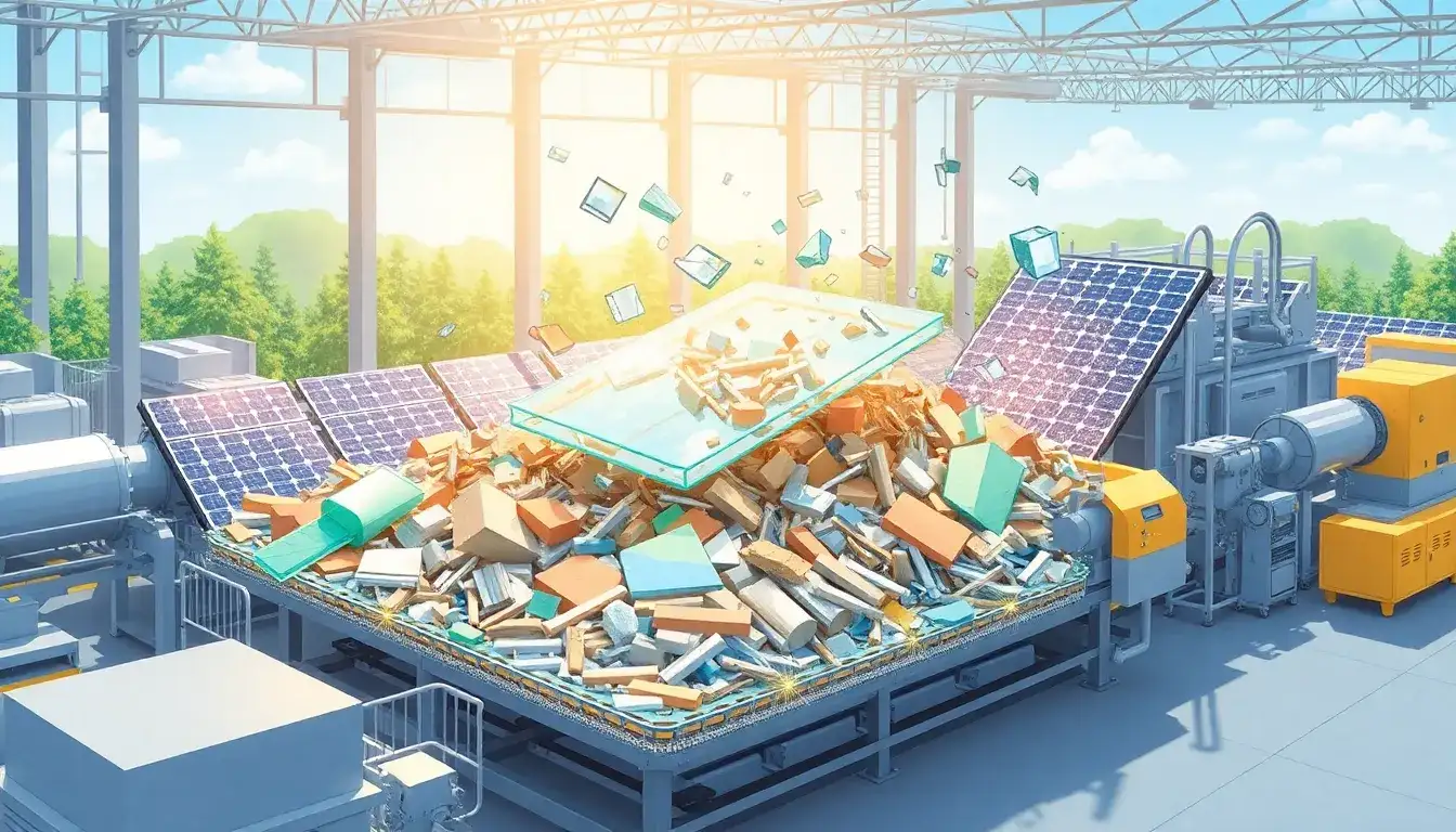 What materials can be recovered from PV panels using mechanical treatment