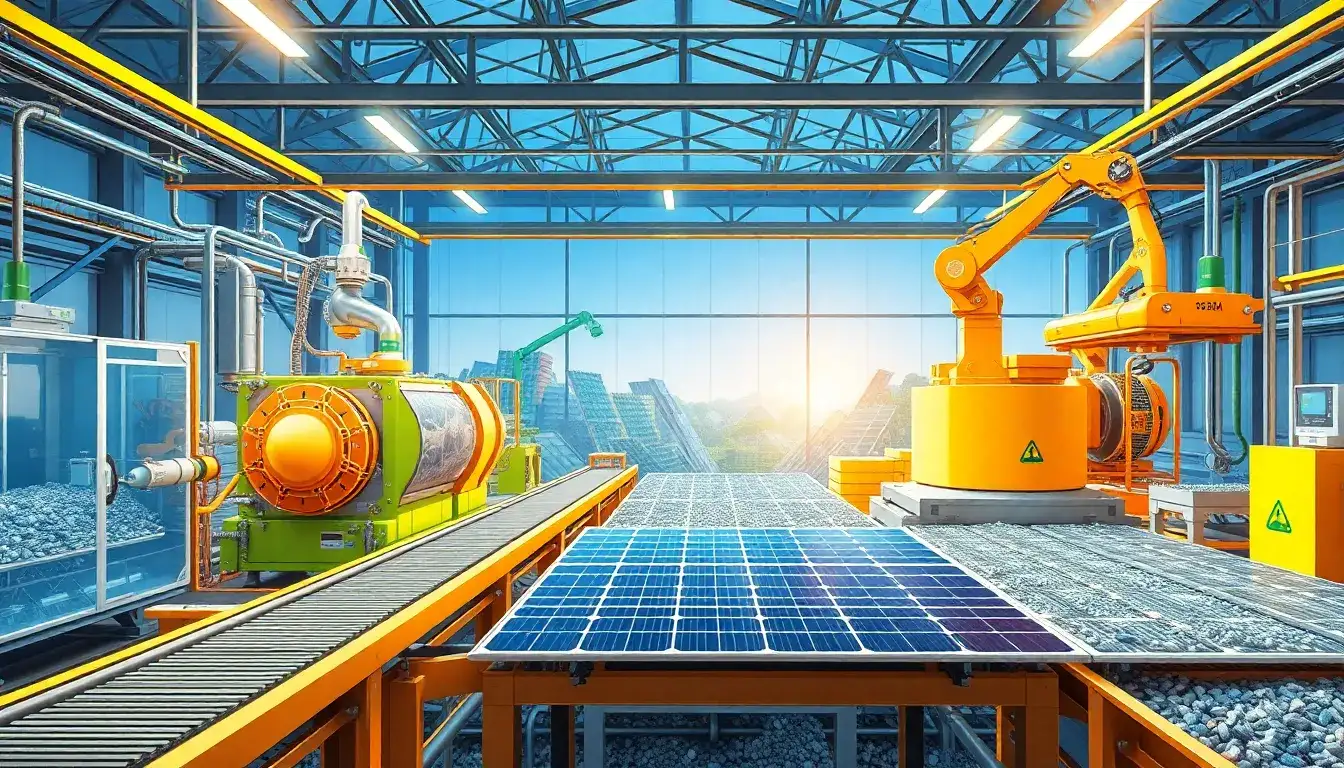 How efficient is the mechanical recycling process for PV panels