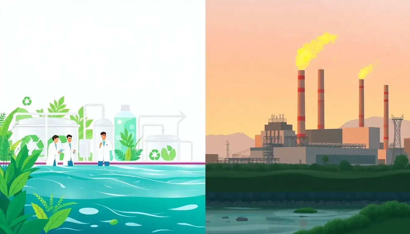 How does chemical treatment minimize environmental impact compared to thermal treatment