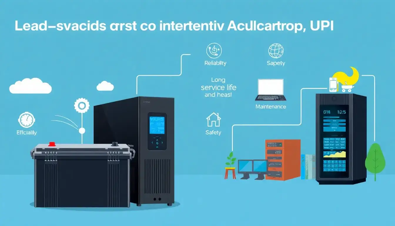 What are the main advantages of lead-acid batteries in UPS systems
