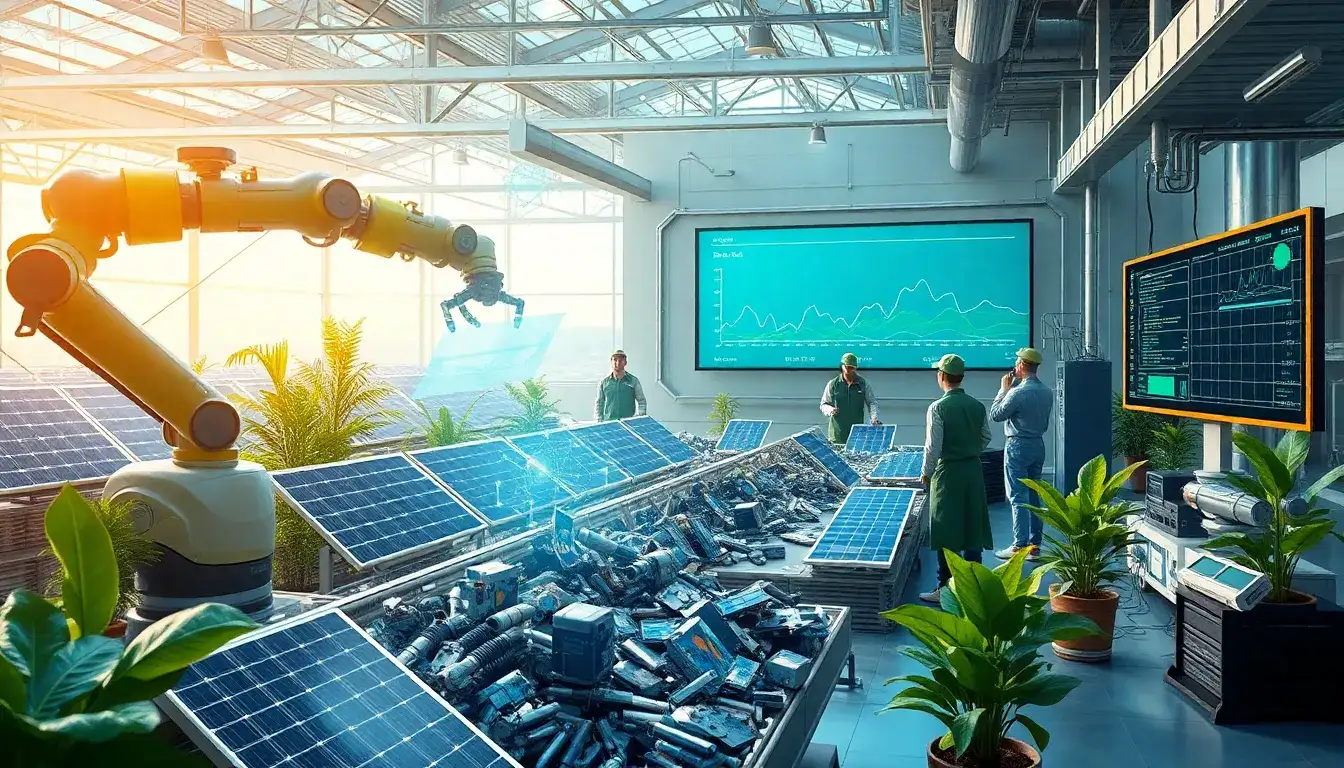 Can AI vision technology be integrated with existing solar panel recycling facilities