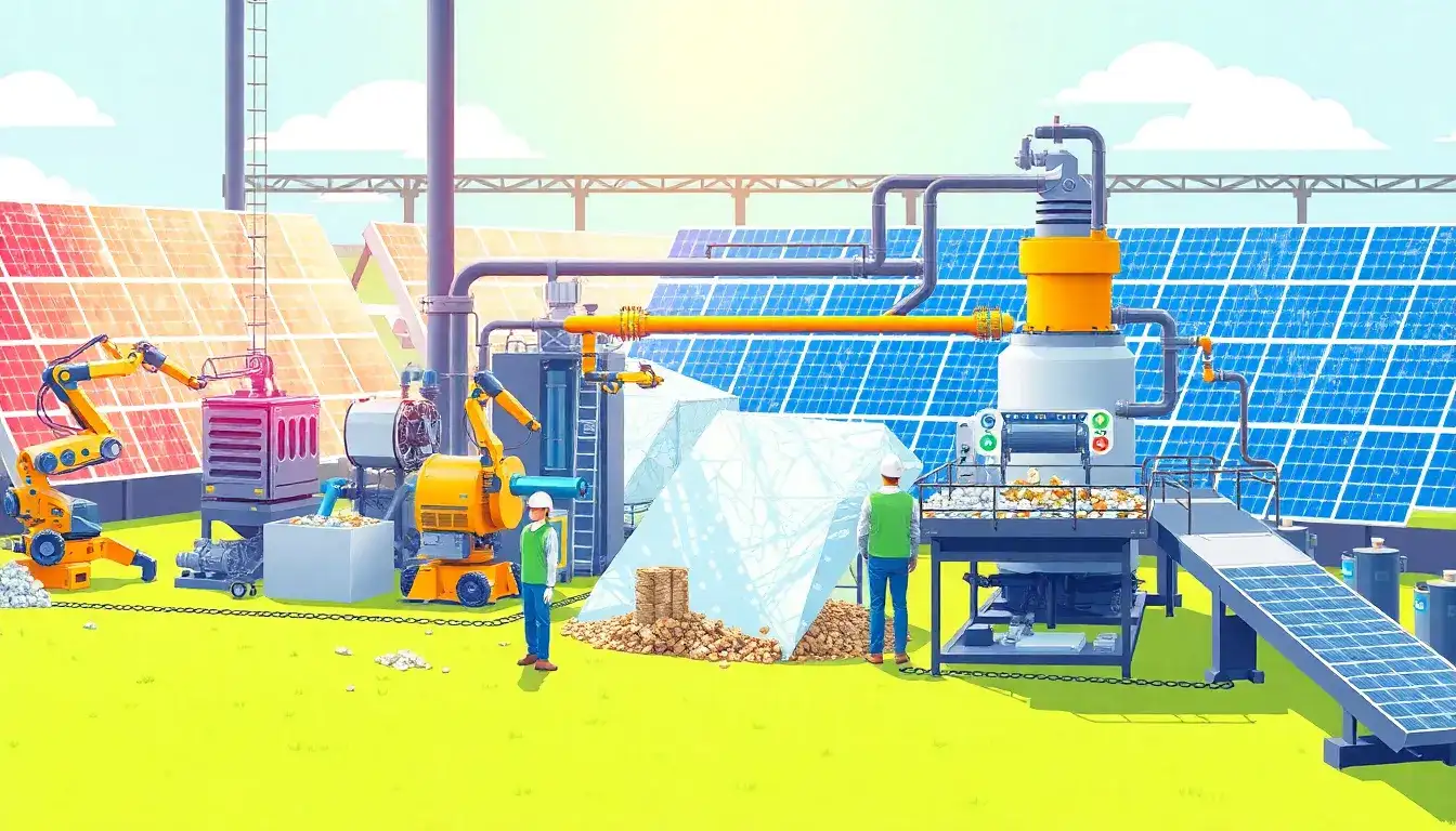 How does the PV Circulator handle the recycling of different materials in solar panels