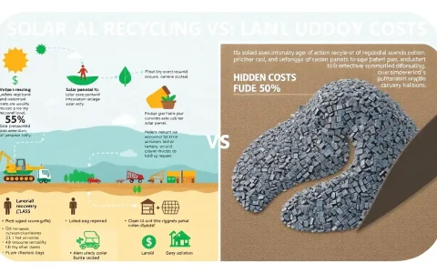 How does the cost of recycling solar panels compare to landfill disposal