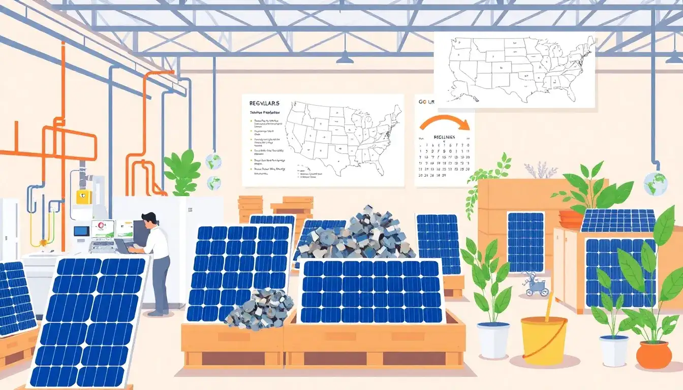 Are there any states that have successfully increased PV recycling rates through regulation