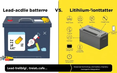 What are the maintenance requirements for lead-acid batteries compared to lithium-ion batteries