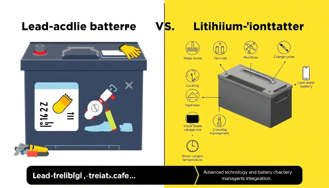 What are the maintenance requirements for lead-acid batteries compared to lithium-ion batteries