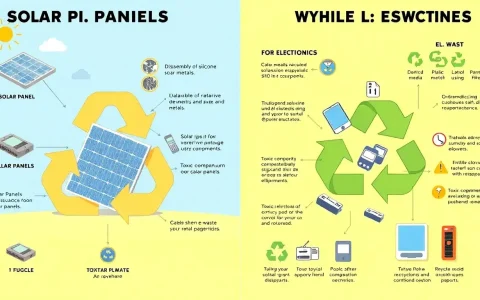 How does the recycling process for solar panels differ from other types of electronics