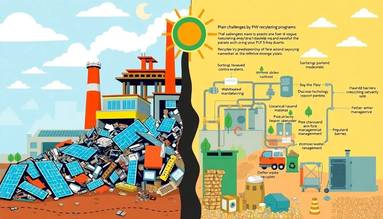 What are the main challenges faced by PV recycling programs in the US