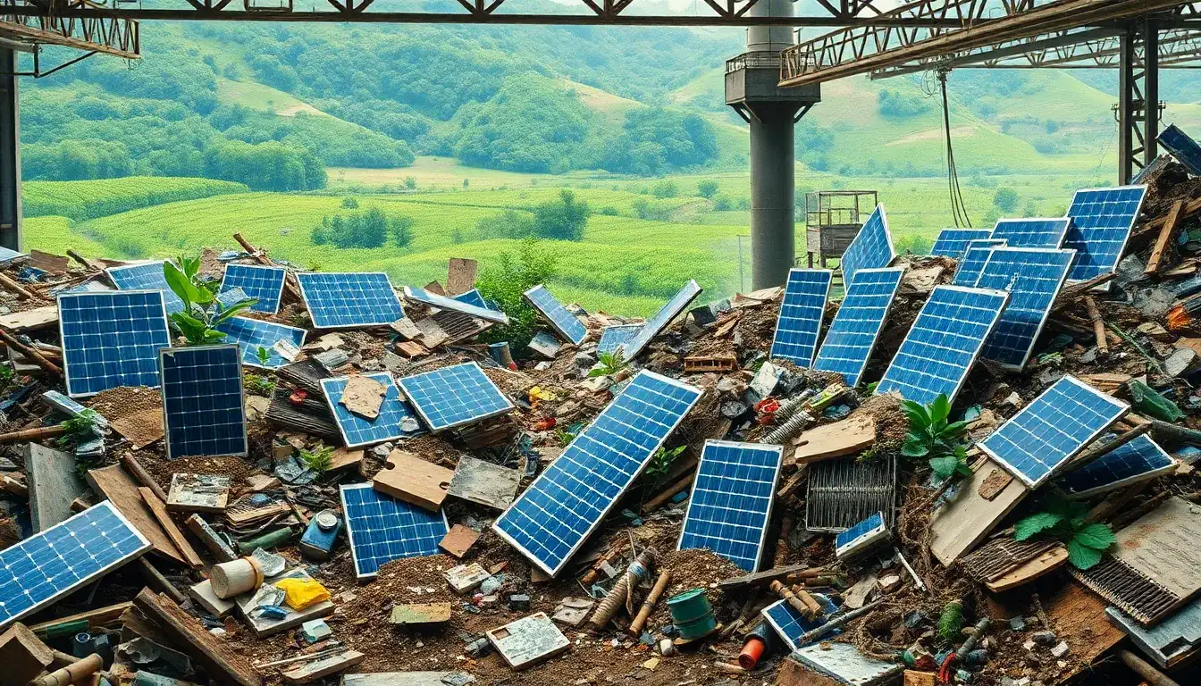 What are the environmental impacts of non-standardized solar panel recycling