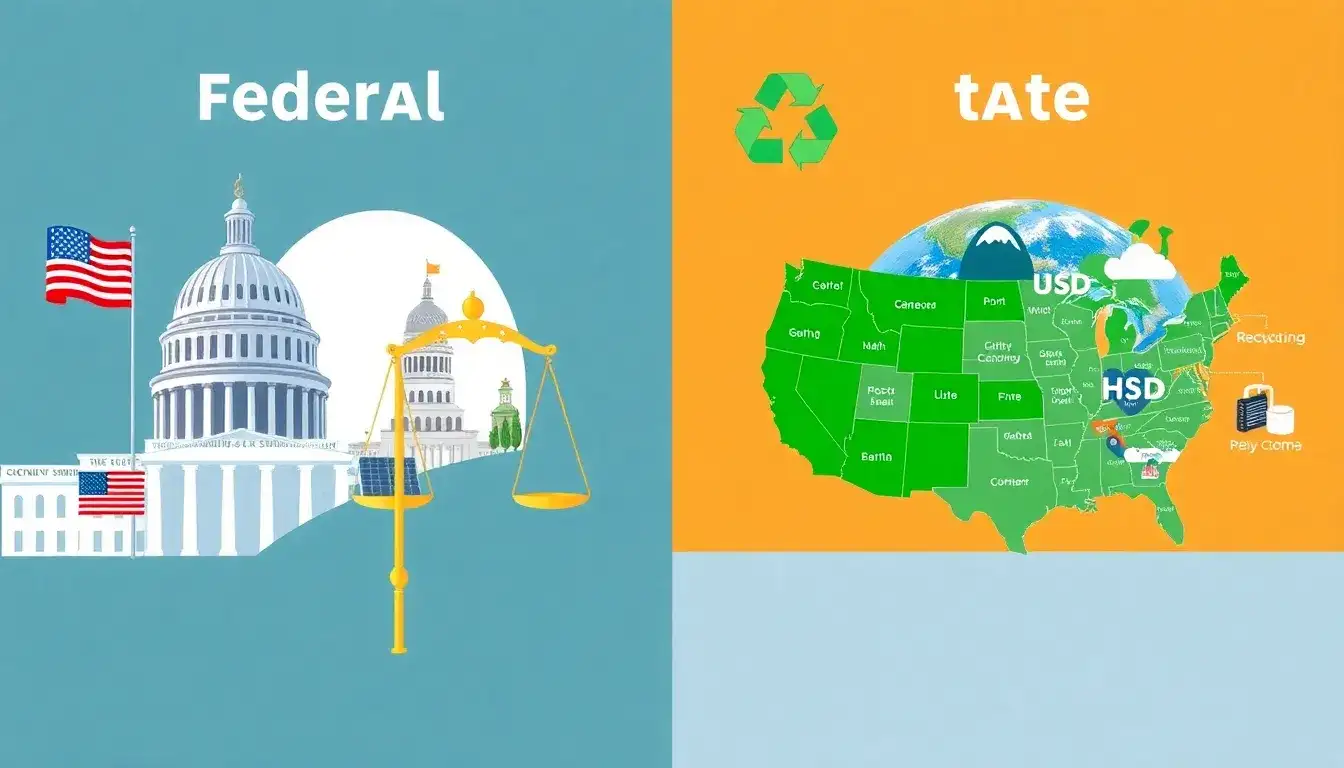 How do federal and state regulations differ in their impact on PV recycling