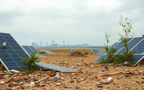 How does the lack of recycling infrastructure impact the environmental sustainability of solar energy