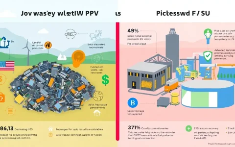 What are the economic implications of PV waste disposal in the US compared to the EU