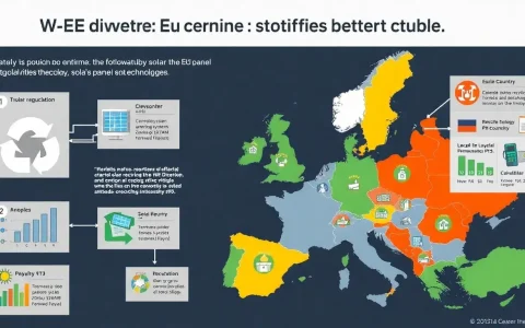 How do EU countries differ in their implementation of the WEEE Directive for PV recycling