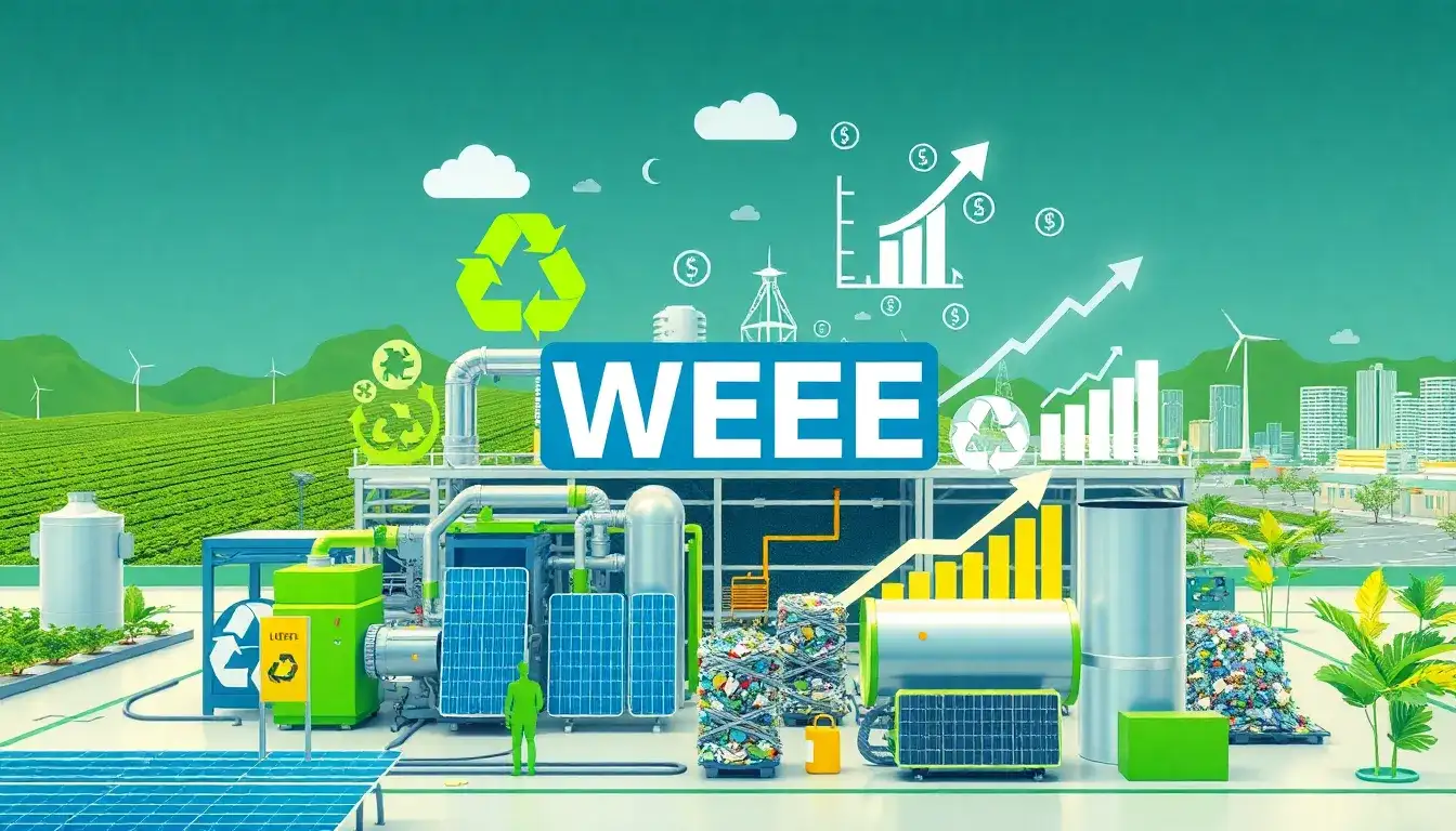 How does the WEEE Directive impact the economic viability of PV recycling facilities