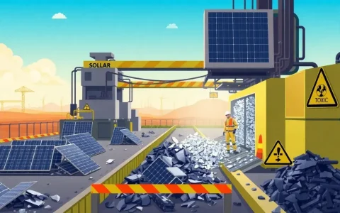 What are the main challenges in recycling solar panels with toxic metals