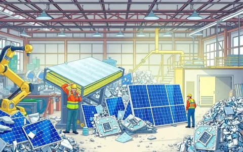 What are the challenges in separating the glass from the solar cells in recycling