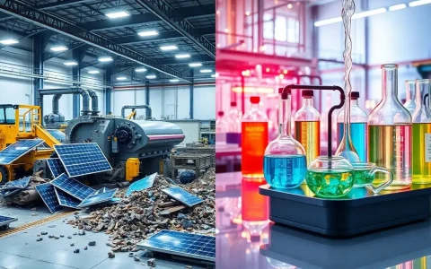 What are the main differences between mechanical and chemical processes in solar panel recycling