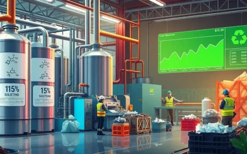 What are the cost implications of using organic solvents in the recycling process