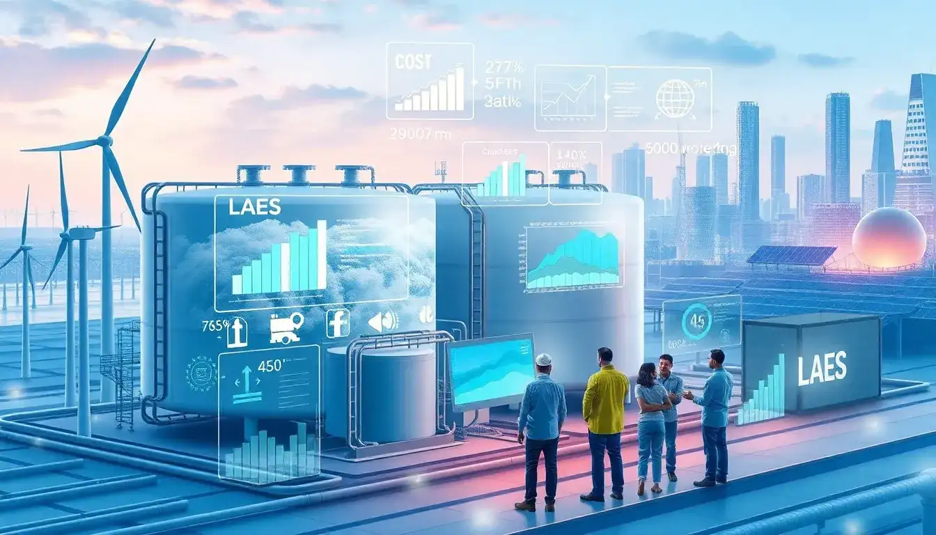 How does the cost-effectiveness of LAES impact its adoption in the energy market