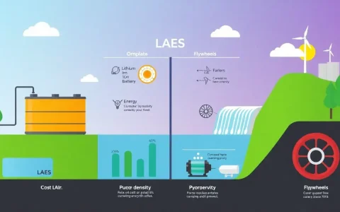 How does LAES compare to other energy storage technologies in terms of cost and efficiency