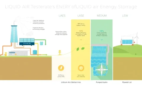 How does the efficiency of LAES systems compare to other energy storage technologies