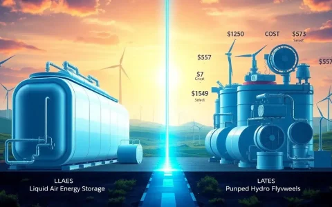 How does the cost of LAES systems compare to other energy storage technologies