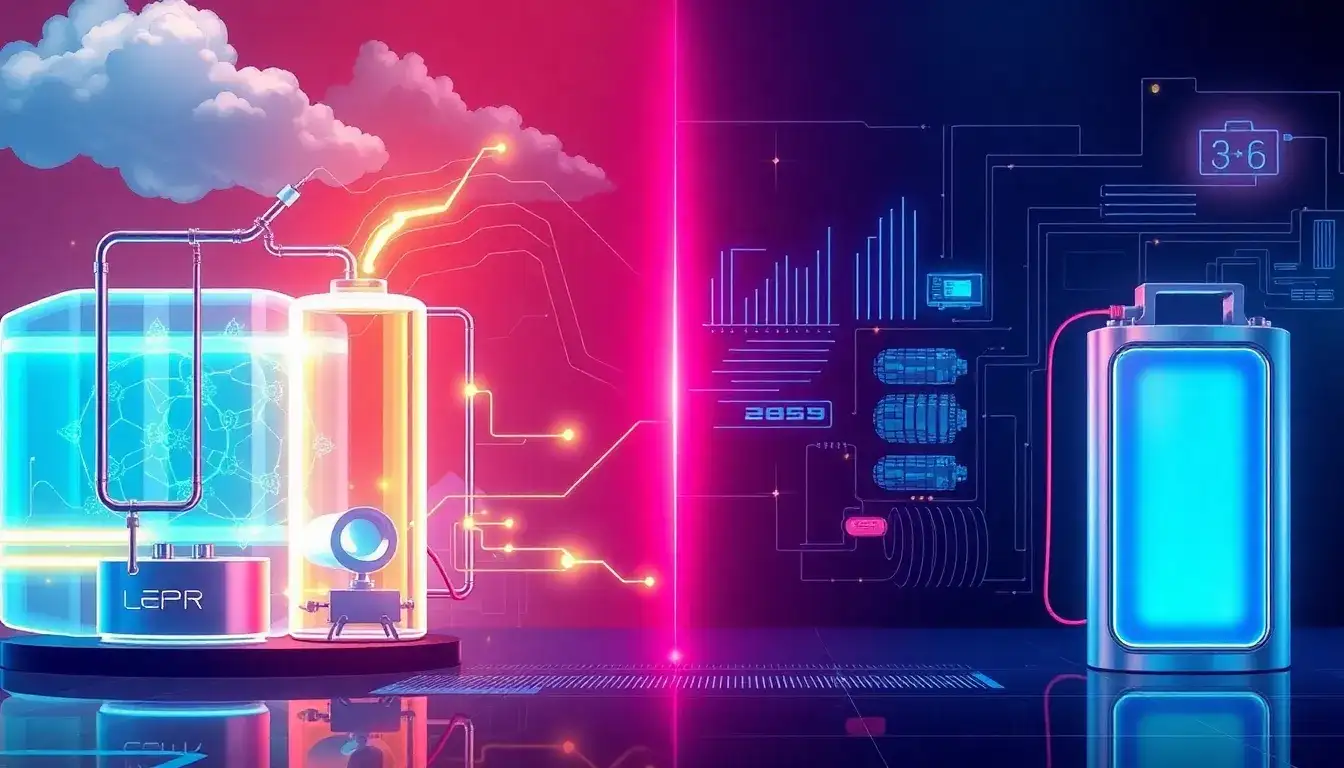 How does the efficiency of liquid air energy storage compare to lithium-ion batteries